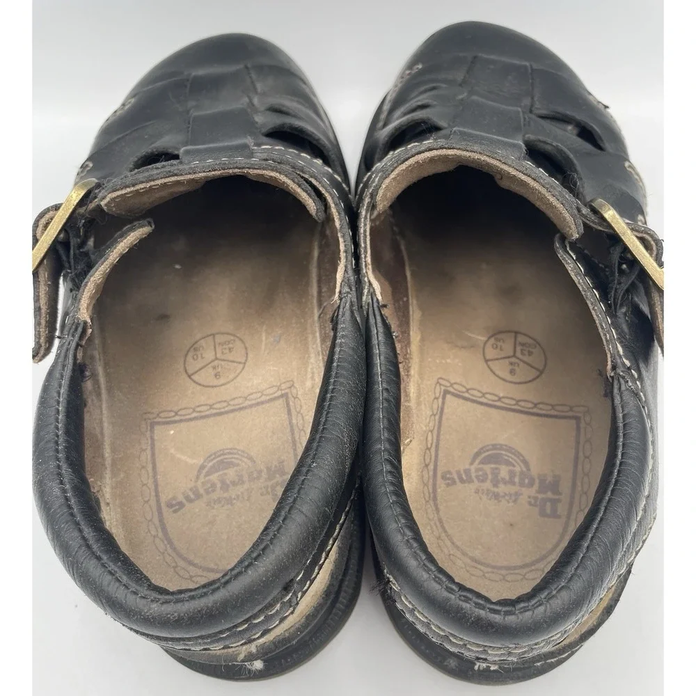 Dr. Martens Black Leather Fisherman Sandals 8332 Y2K Buckle Men's US 10 UK 9